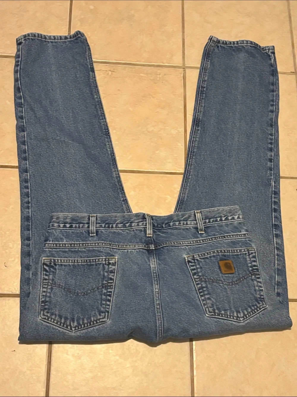 Carhartt Men’s Medium Blue Relaxed Straight Jeans